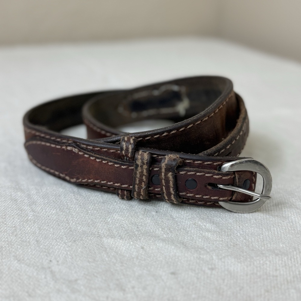 Duluth Trading Company Men's Ranger Leather Western Work Belt Sz 40 Brown USA